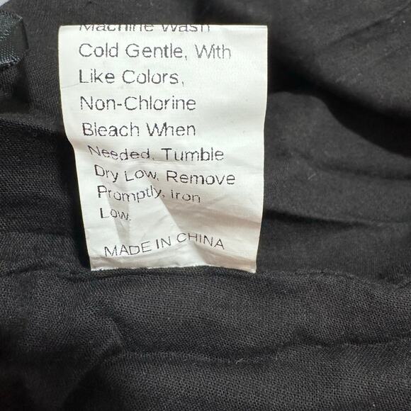 Black Tasseled Linen Blend Mini Skirt Size XS - Picture 8 of 8